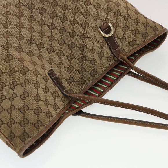 GUCCI GG Canvas Tote Bag Beige 169945 Auth th3742 - Picture 6 of 16